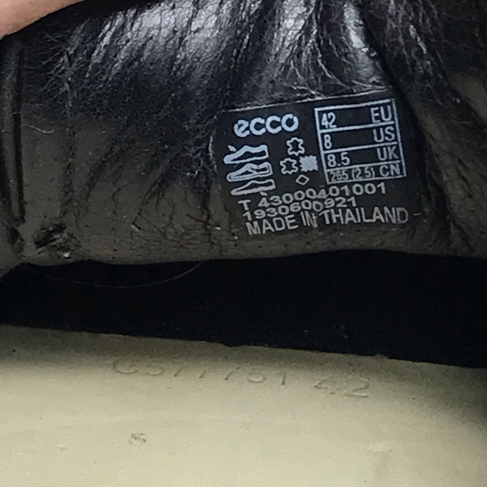 ECCO Soft 7 Casual Leather Shoes Black White Men’s Size 8 - Picture 9 of 9